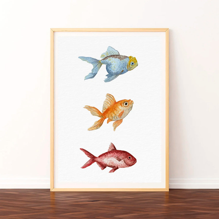affiche poissons ogre illustration