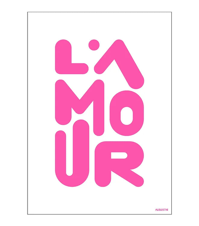 affiche L'amour rose- Augustin
