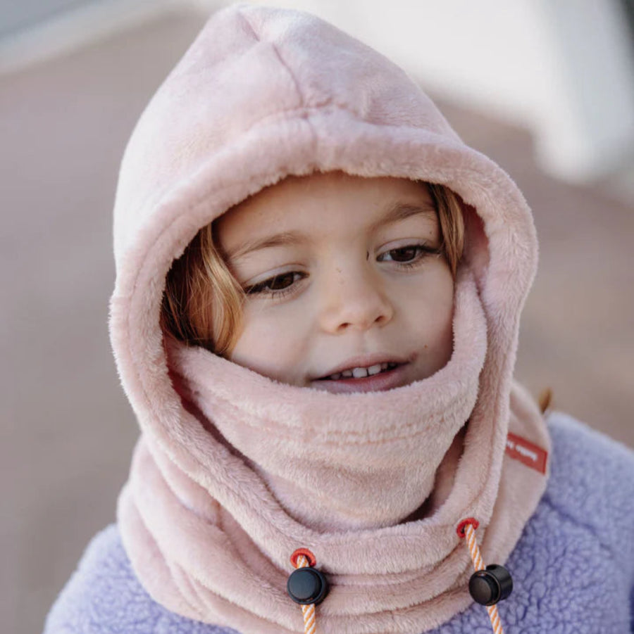 cagoule polaire enfant hello hossy rose
