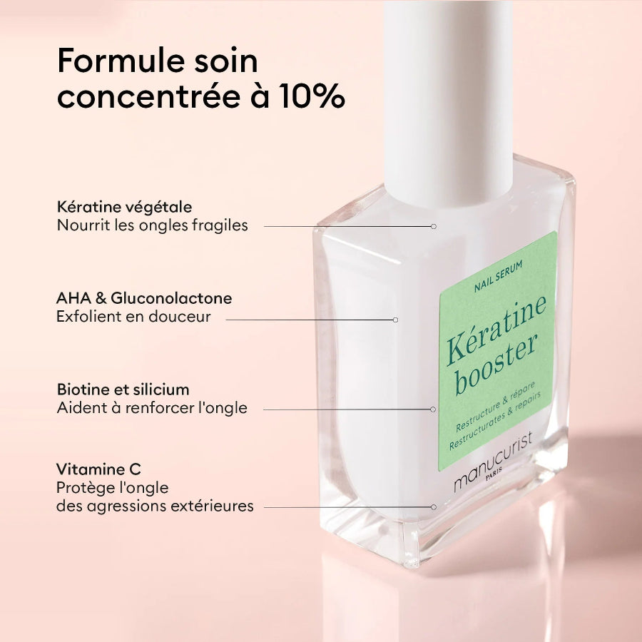 composition vernis soin kératinebooster manucurist