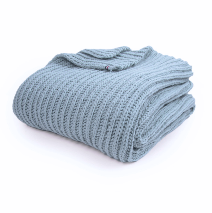 plaid maison bonnefoy bleu ciel