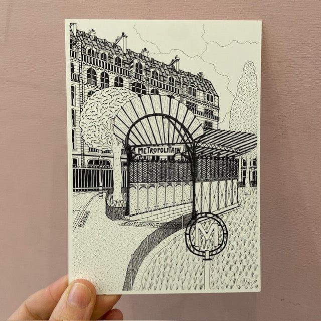 Carte postale paris - Station de métro Porte Dauphine