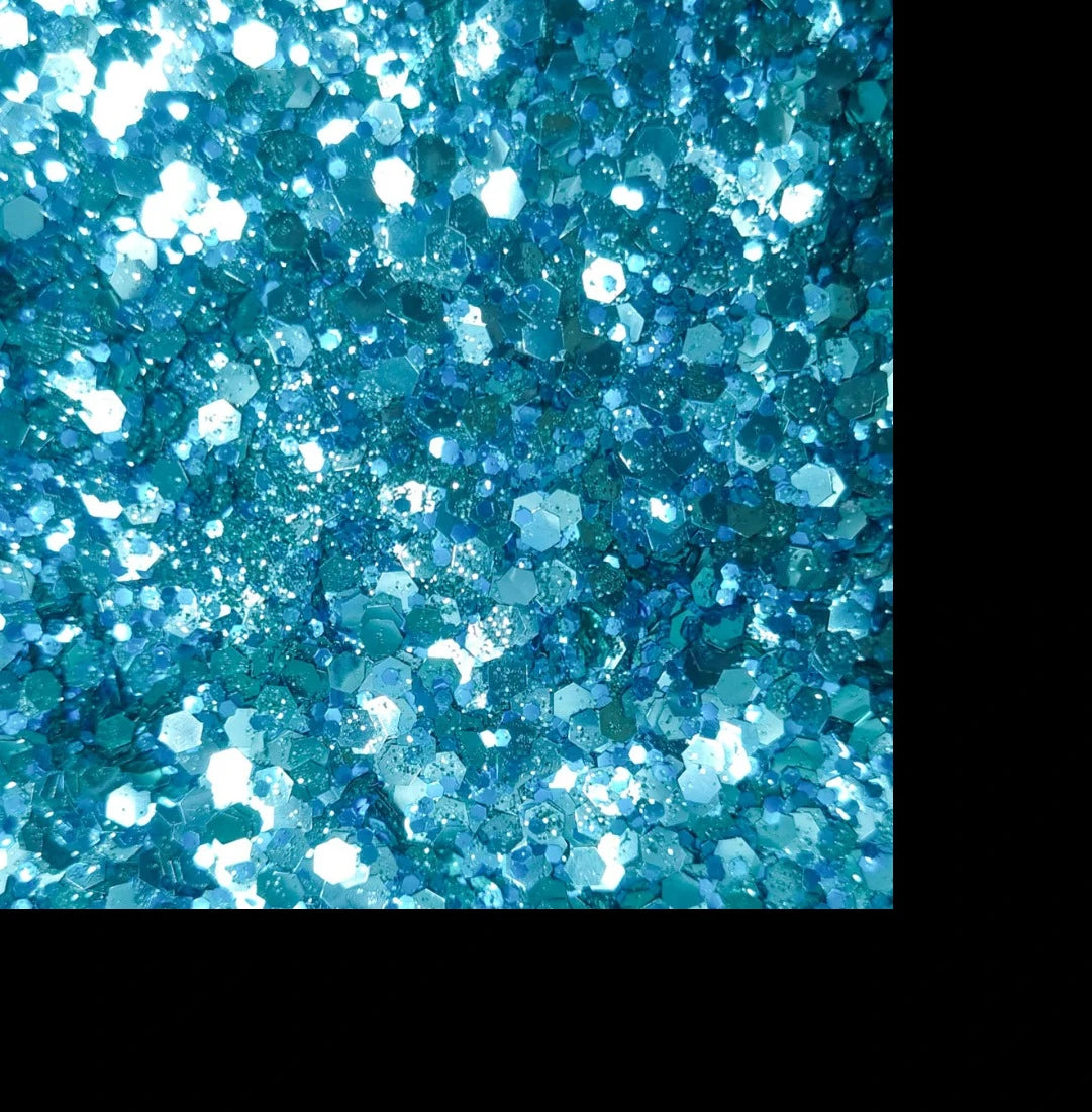 Paillettes bleues biodégradables