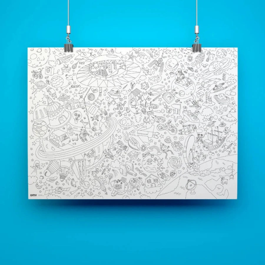 Poster géant à colorier Cosmo OMY