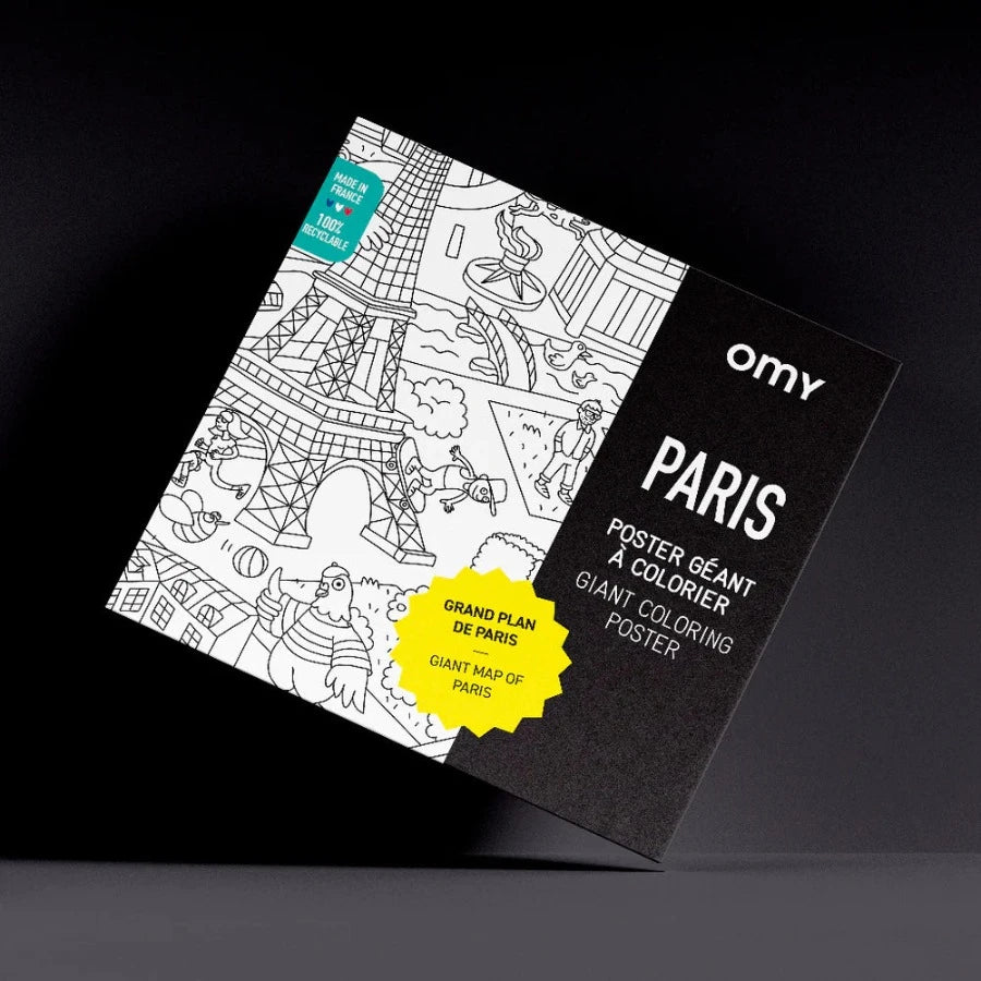 Poster géant à colorier Paris