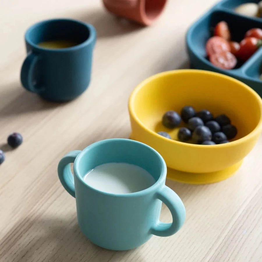 Set de 2 Tasses d´apprentissage en silicone - Blue Abyss / Lagoon - EKOBO