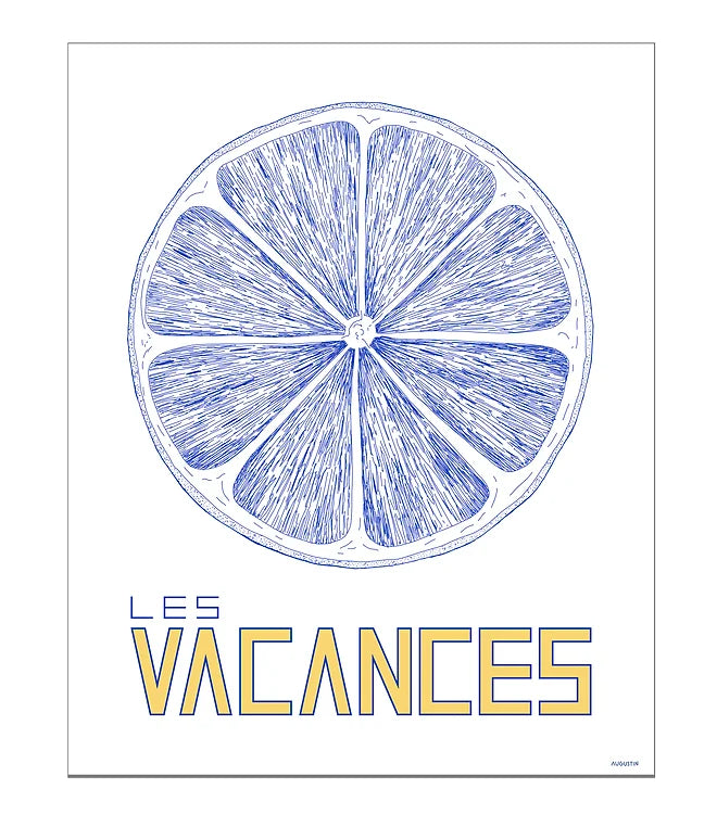 affiche Les vacances - Augustin