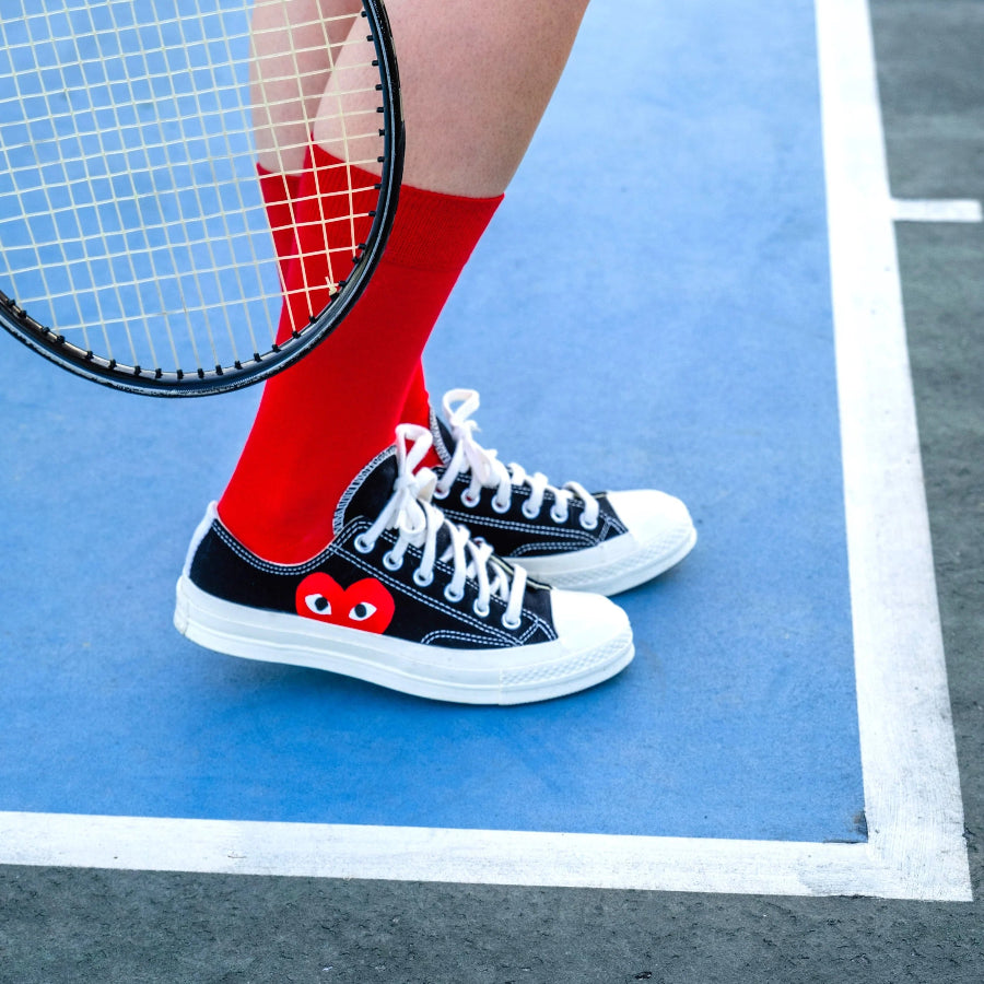 chaussettes coton klue rouges