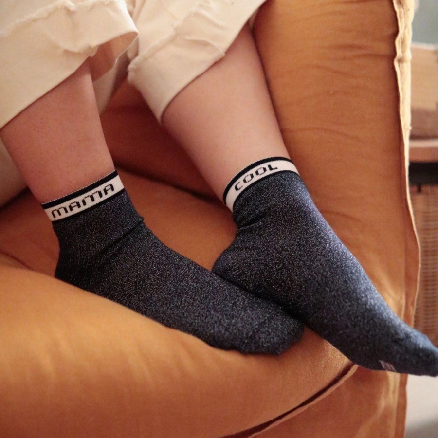 chaussettes à paillettes mama cool