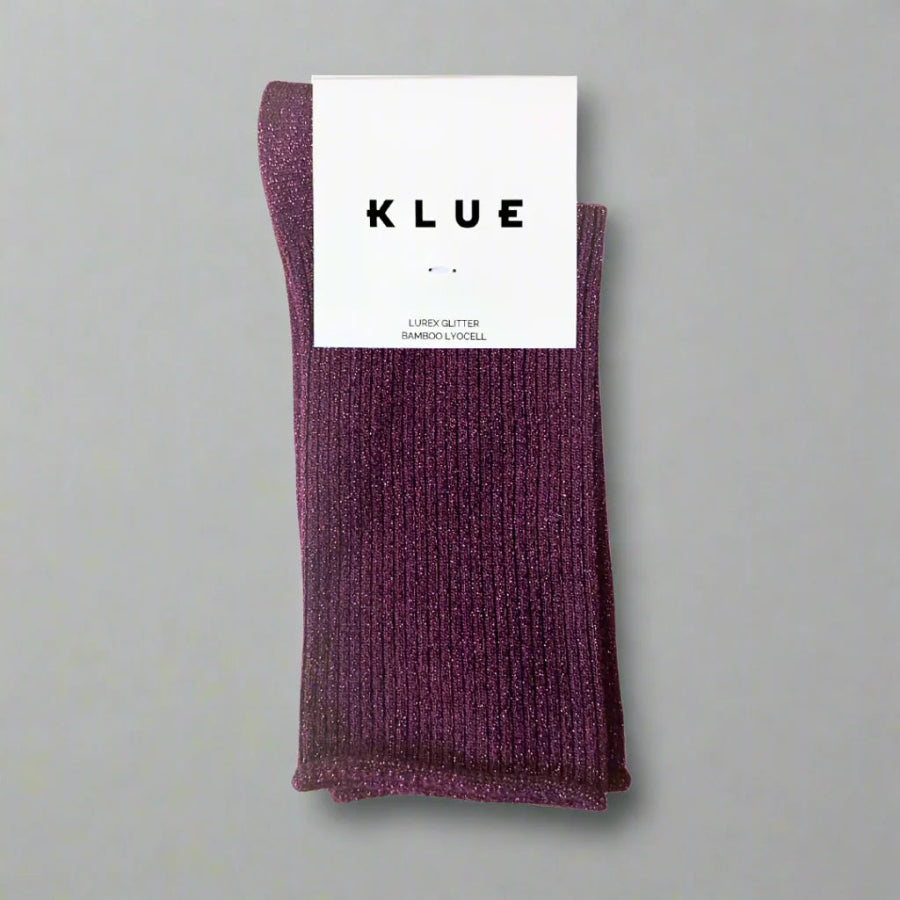 chaussettes pailletées bordeaux vin