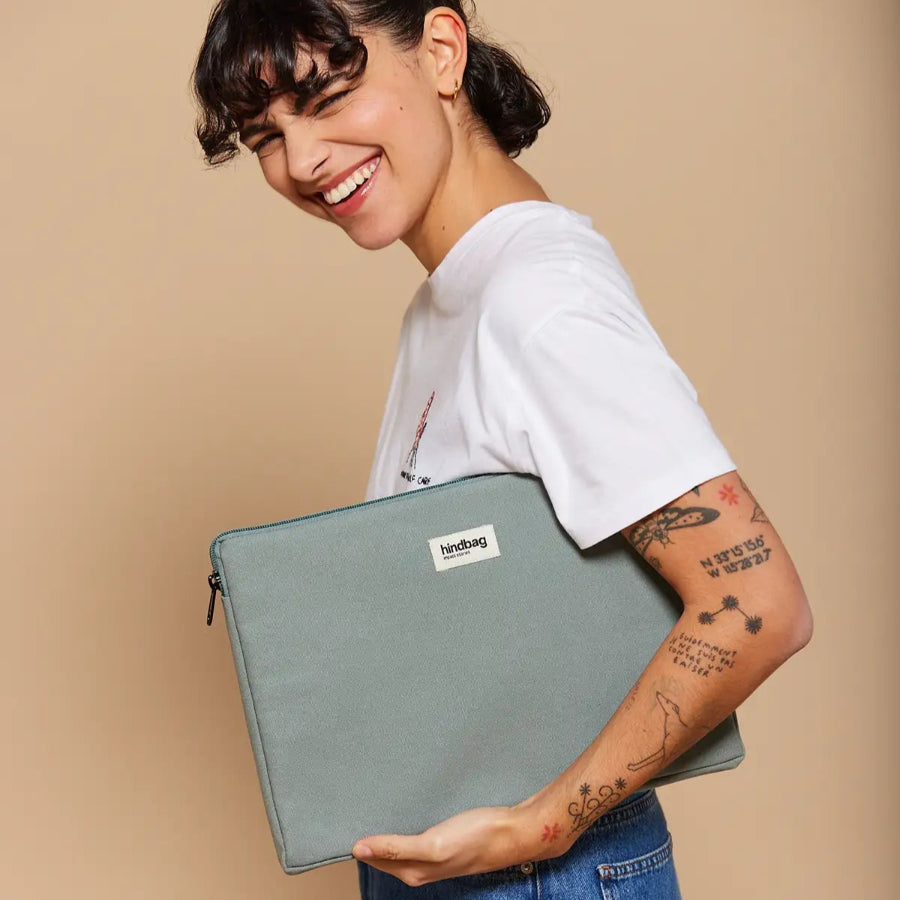 housse d'ordinateur sauge hindbag
