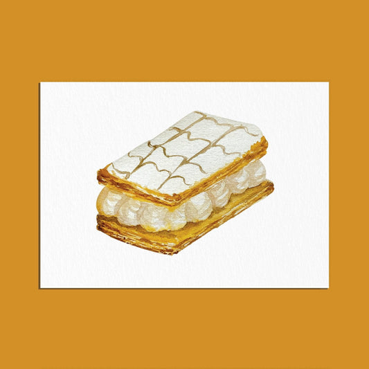 carte postale mille feuille ogre illustration