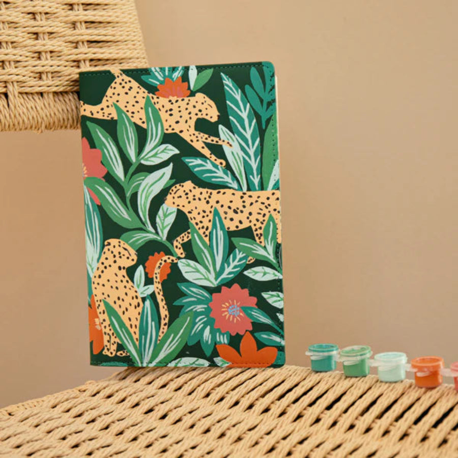 notebook peinture au numéro leaping léopard