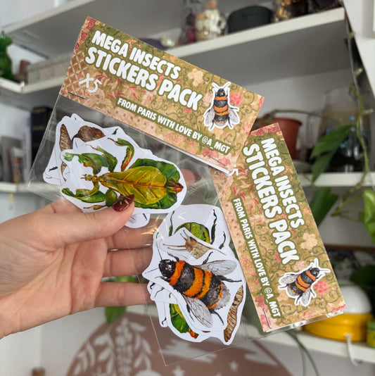 pack de stickers insectes ogre illustration