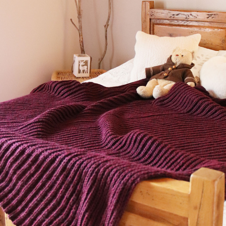 plaid grosses mailles maison bonnefoy bordeaux