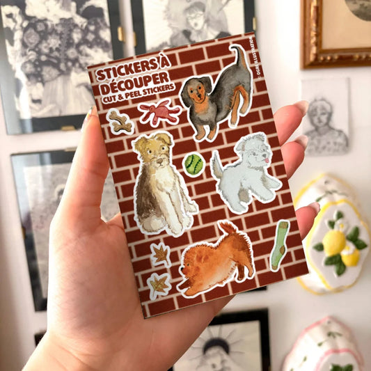 planche à stickers animeaux ogre illustration