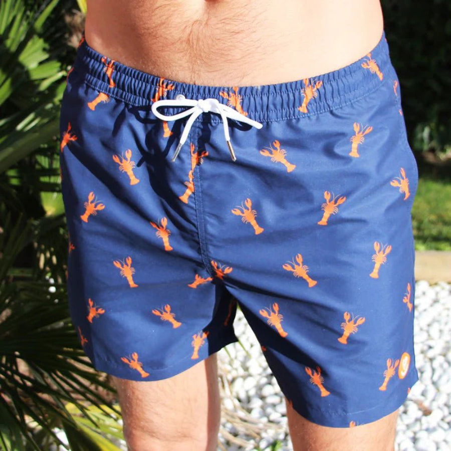 maillot de bain homme marine motif homard vendredi swimwear
