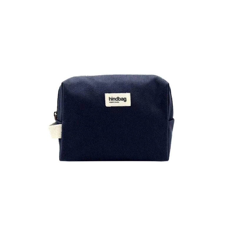 Trousse de toilette en coton bio navy