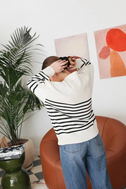 Polo marinière en coton bio et polyester recyclé