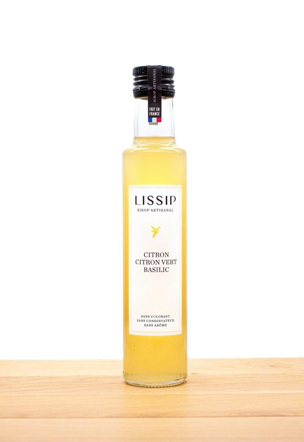 Sirop artisanal Lissip citron, citron vert, basilic