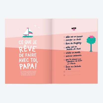Tel père telle fille, livre à remplir à deux. Edition Minus.