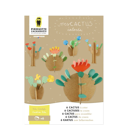Kit loisir créatif - Mes cactus colorés Pirouette Cacahouète