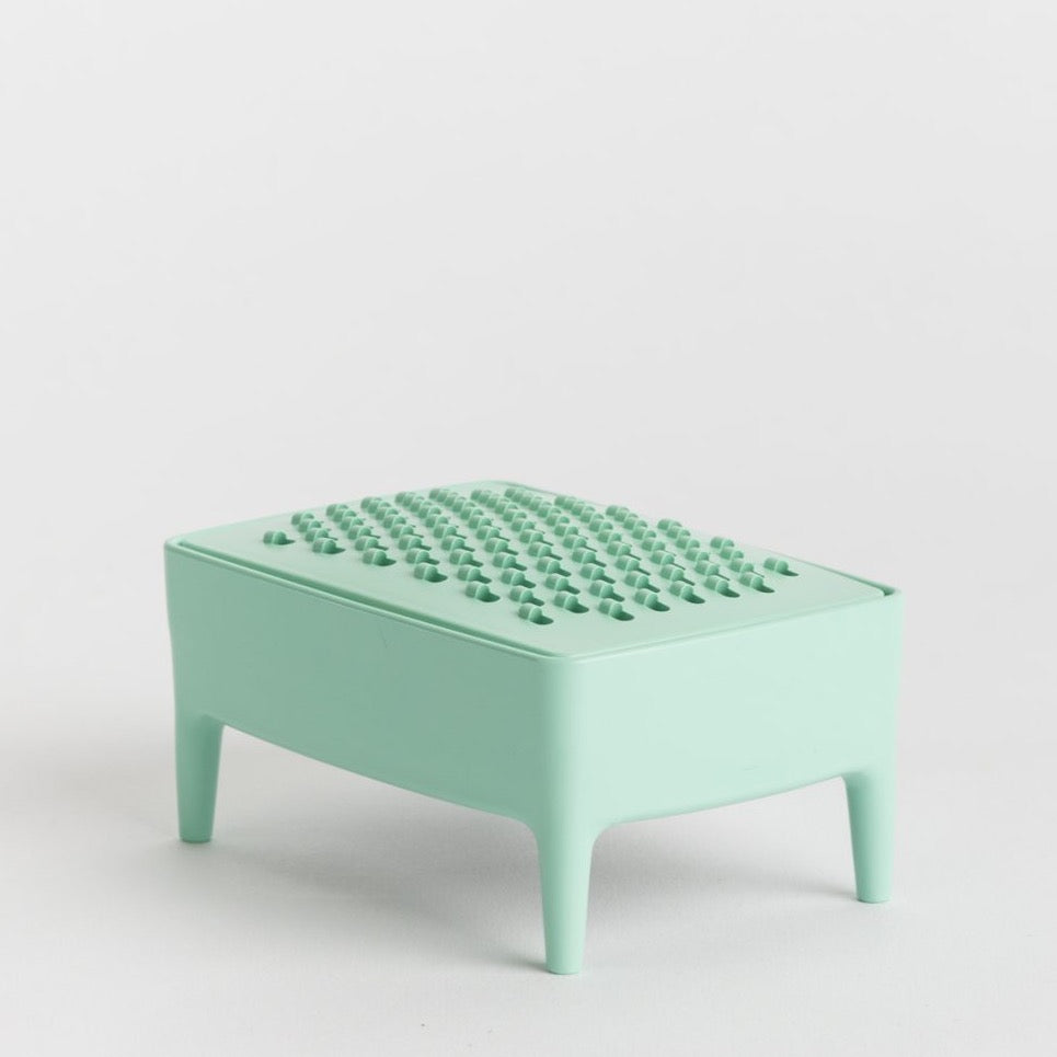 Porte savon Foekje Fleur en plastique recyclé vert menthe